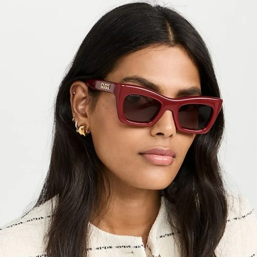 SALE! NEW Gucci GG1773S 004 Orange Brown Cat Eye Unisex Sunglasses